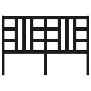 Sänggavel svart 146x4x100 cm massiv furu