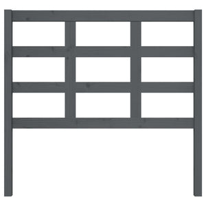 Sänggavel grå 105,5x4x100 cm massiv furu