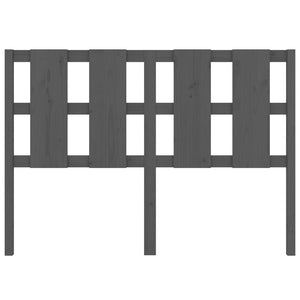 Sänggavel grå 125,5x4x100 cm massiv furu