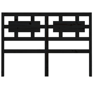 Sänggavel svart 205,5x4x100 cm massiv furu