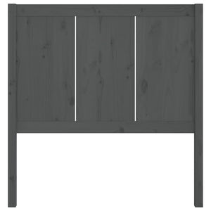 Sänggavel grå 80,5x4x100 cm massiv furu