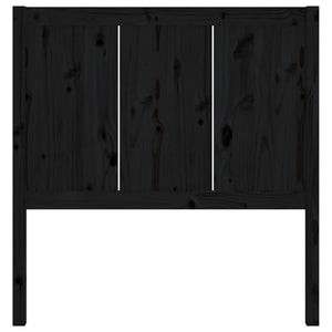 Sänggavel svart 95,5x4x100 cm massiv furu