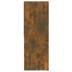 Bokhylla rökfärgad ek 67x24x161 cm konstruerat trä