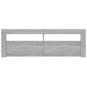 TV-bänk med LED-belysning grå sonoma 120x35x40 cm