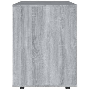 Skåp med hjul grå sonoma 60x53x72 cm konstruerat trä