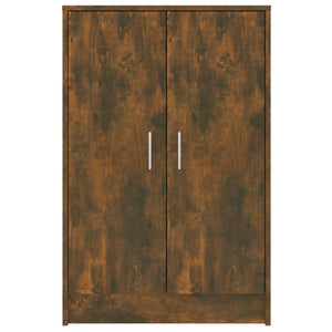 Skoställ rökfärgad ek 60x35x92 cm konstruerat trä