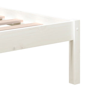 Sängram vit massiv furu 160x200 cm
