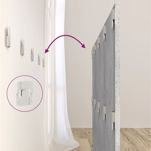 Sänggavel betonggrå 160x1,5x80 cm konstruerat trä