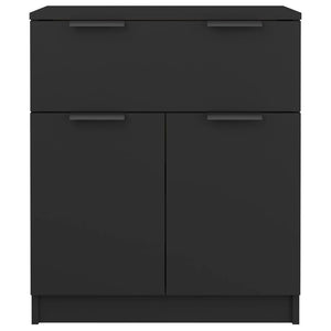 Skänk svart 60x30x70 cm konstruerat trä