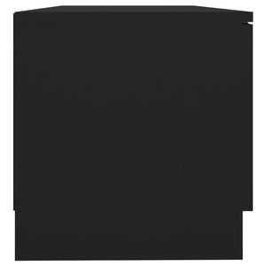 Tv-bänk svart 80x35x36,5 cm konstruerat trä