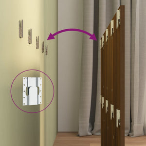 Sänggavel brun ek 120x1,5x80 cm konstruerat trä