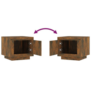 Soffbord rökfärgad ek 51x50x45 cm konstruerat trä