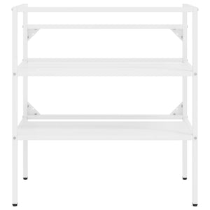 Tvättställsram med inbyggt handfat vit järn