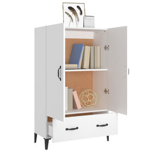 Skänk vit 70x31x115 cm konstruerat trä