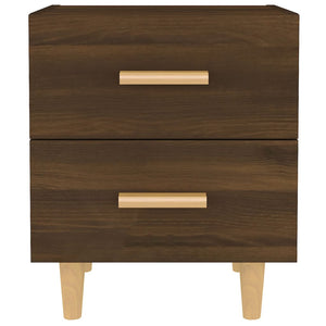 Sängbord 2 st brun ek 40x35x47,5 cm