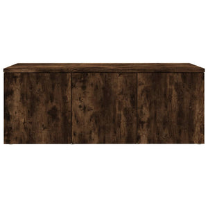 Tv-bänk rökfärgad ek 80x34x30 cm konstruerat trä