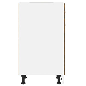 Underskåp med låda “Lyon” rökfärgad ek 50x46x81,5 cm