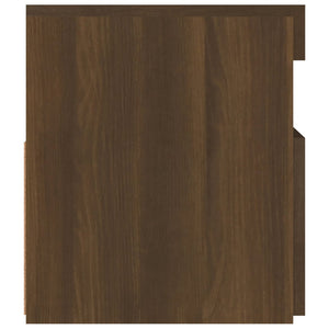 Tv-bänk med LED-belysning brun ek 90x35x40 cm