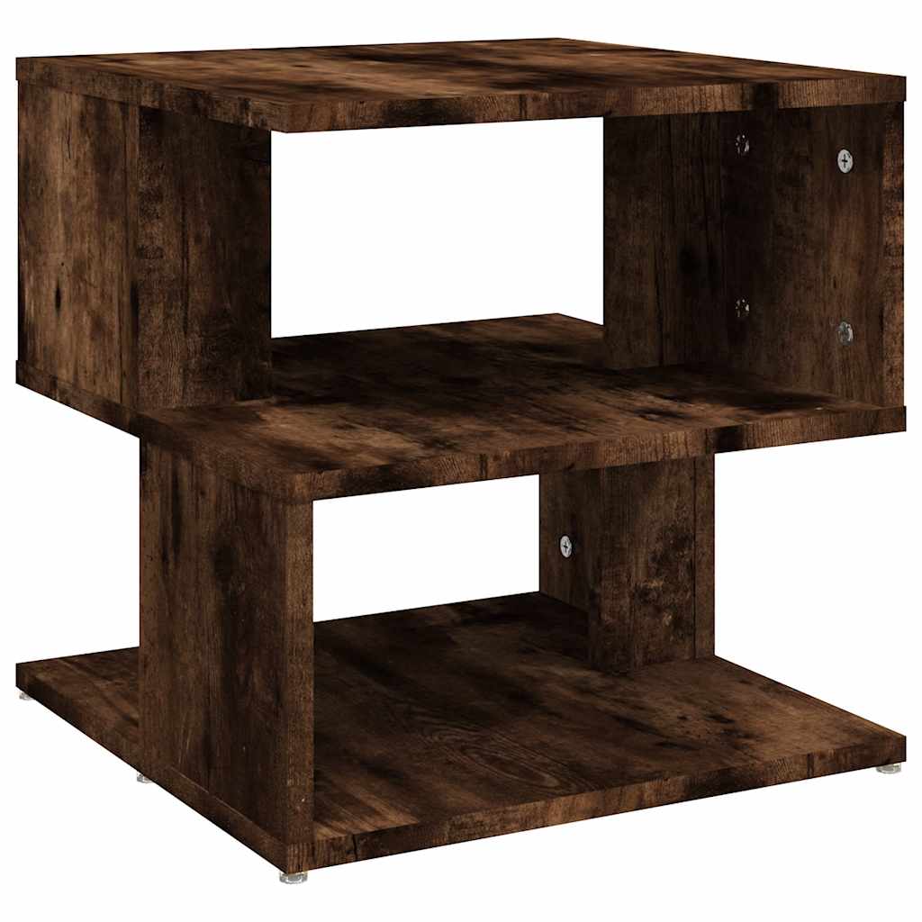 Soffbord rökfärgad ek 40x40x40 cm konstruerat trä