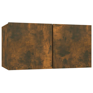 Väggskåp rökfärgad ek 60x30x30 cm konstruerat trä