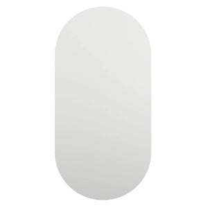 Spegel med LED-lampor 80x40 cm glas oval