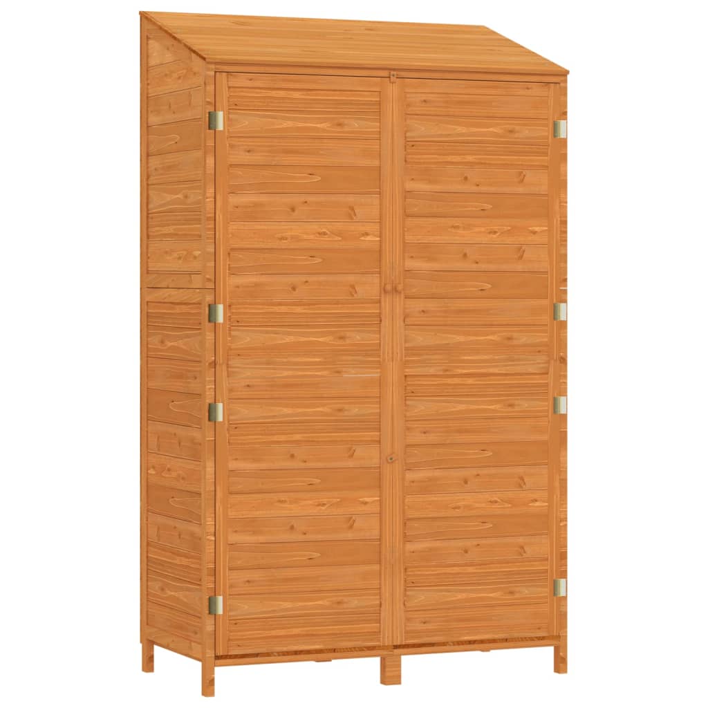 Trädgårdsbod brun 102x52x174,5 cm massivt granträ