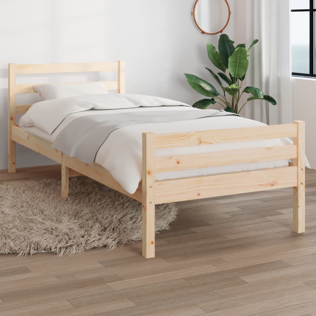 Sängram massivt trä 90x200 cm