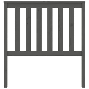 Sänggavel grå 96x6x101 cm massiv furu