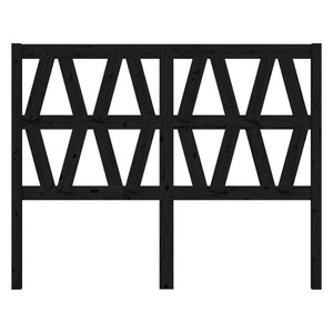 Sänggavel svart 146x4x100 cm massiv furu