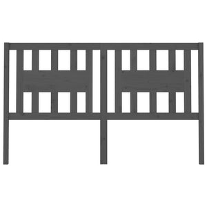 Sänggavel grå 166x4x100 cm massiv furu