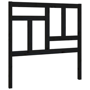 Sänggavel svart 95,5x4x100 cm massiv furu