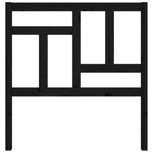 Sänggavel svart 95,5x4x100 cm massiv furu