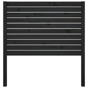 Sänggavel svart 81x4x100 cm massiv furu