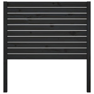 Sänggavel svart 96x4x100 cm massiv furu