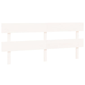 Sänggavel vit 204x3x81 cm massiv furu