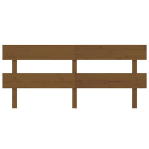 Sänggavel honungsbrun 204x3x81 cm massiv furu