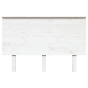 Sänggavel vit 124x6x82,5 cm massiv furu