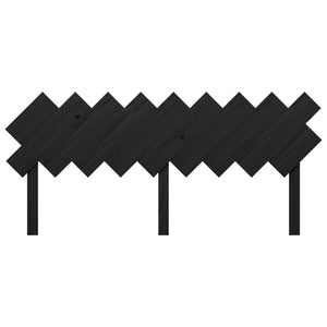 Sänggavel svart 178x3x80,5 cm massiv furu