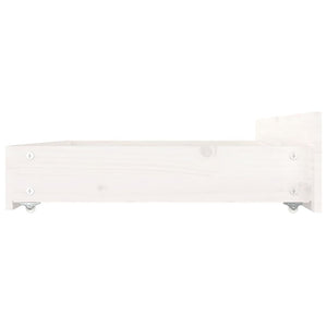 Sängram med lådor vit 180x200 cm