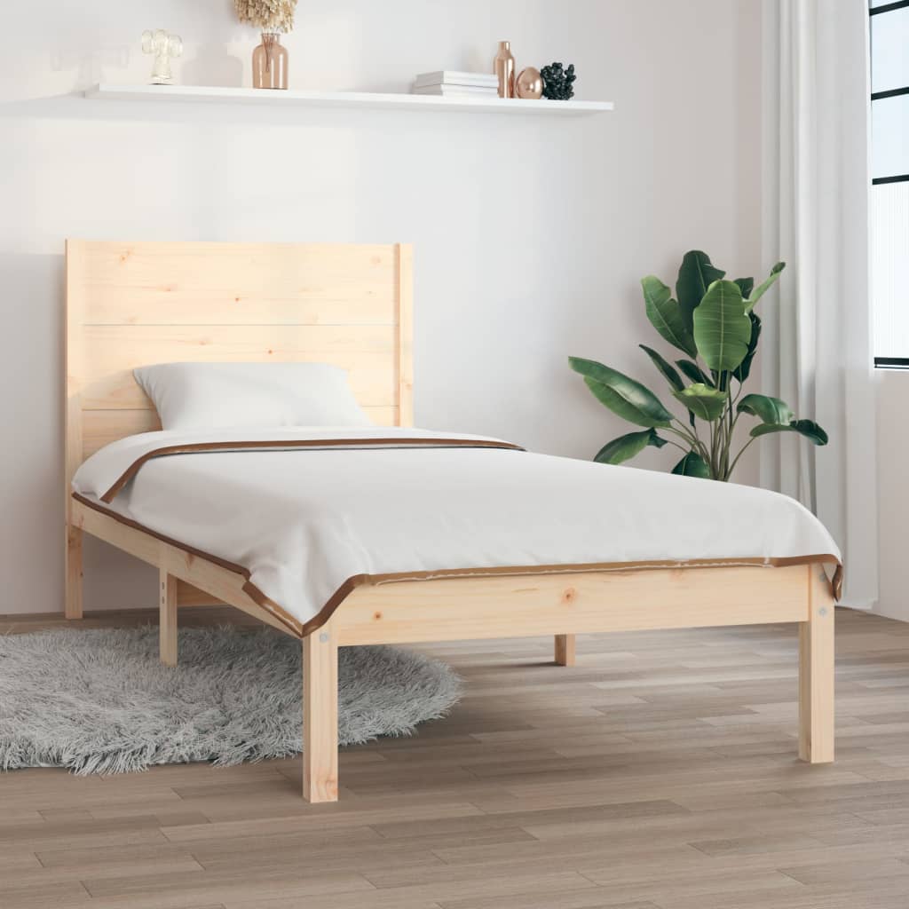 Sängram massivt trä 90x190 cm