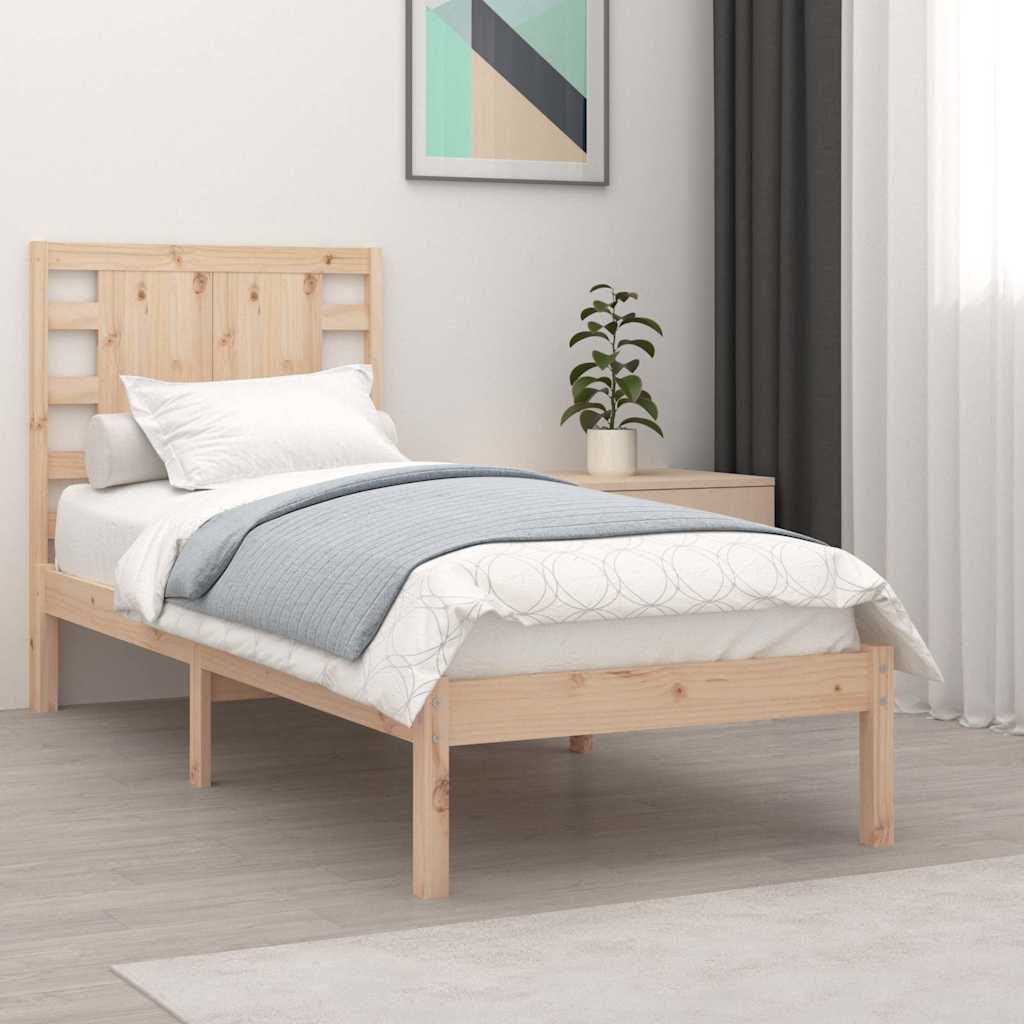 Sängram massivt trä 90x190 cm