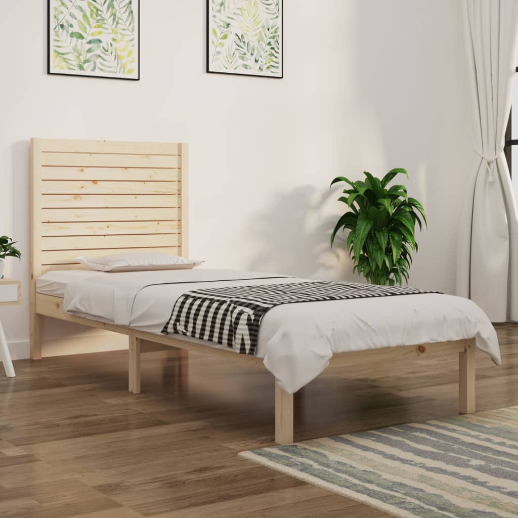 Sängram massivt trä 90x190 cm