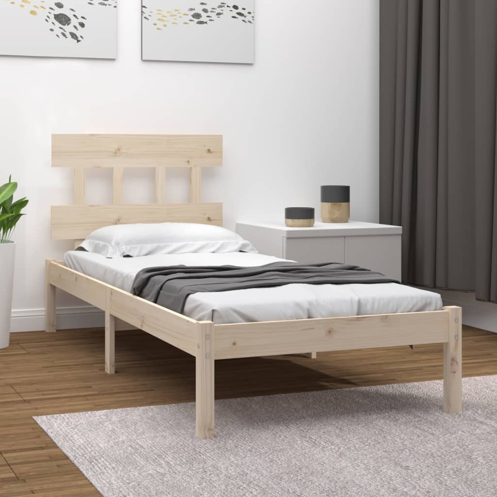 Sängram massivt trä 90x190 cm