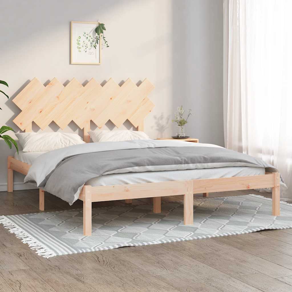 Sängram massivt trä 150x200 cm