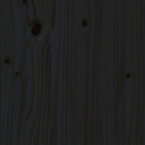 Sängram svart massiv furu 75x190 cm