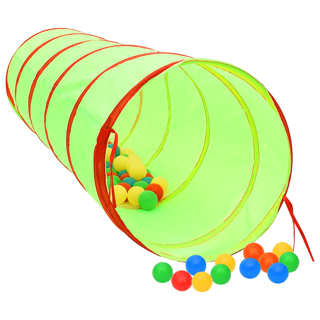 Lektunnel med 250 bollar grön 175 cm polyester