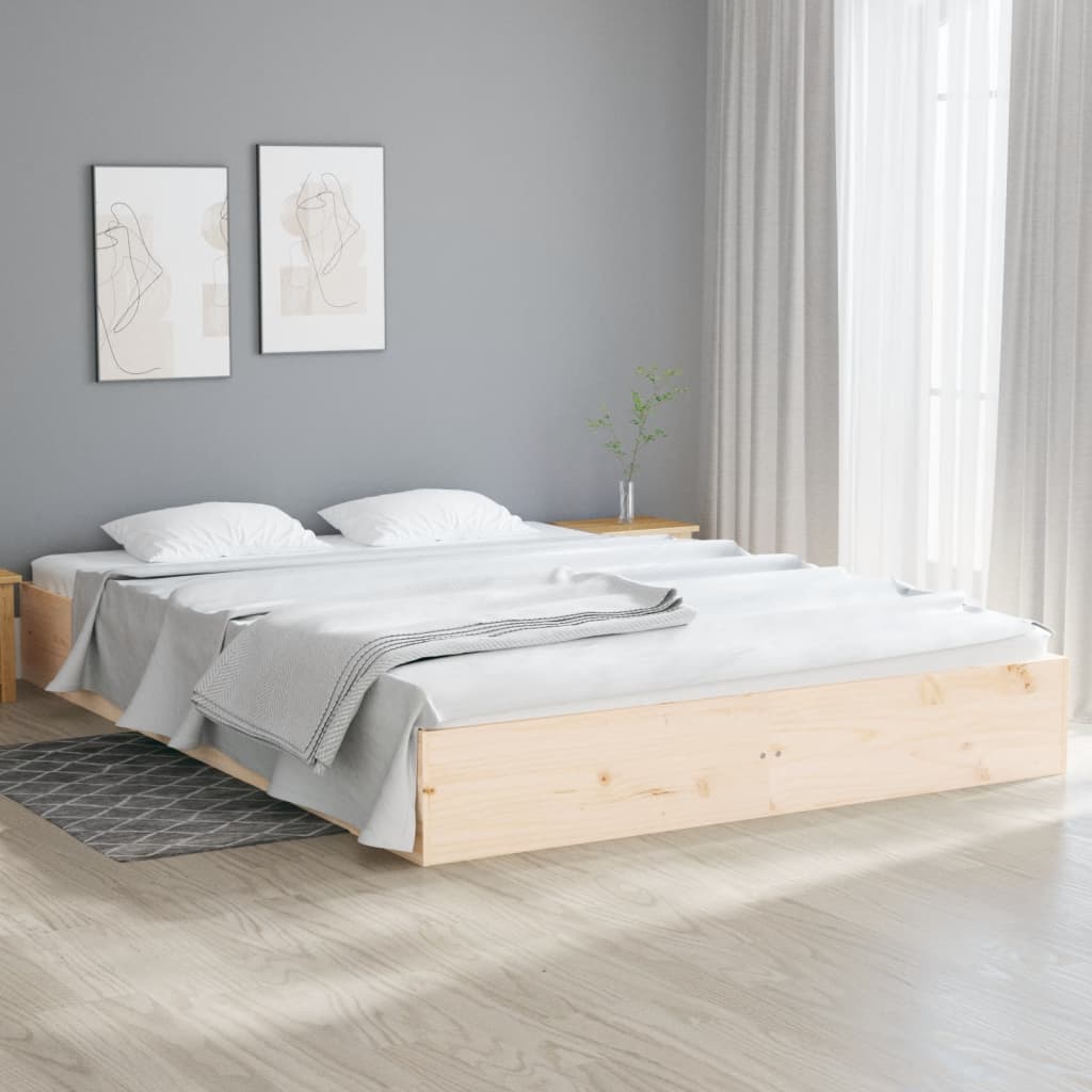 Sängram massivt trä 150x200 cm