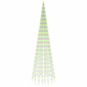 Julgran på flaggstång färgglad 1134 LEDs 800 cm