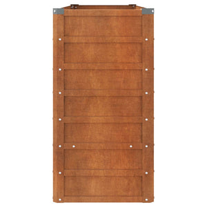 Odlingslåda rostig 160x40x77 cm rosttrögt stål