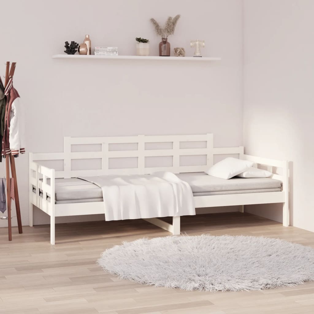 Dagbädd vit 90x200 cm massiv furu
